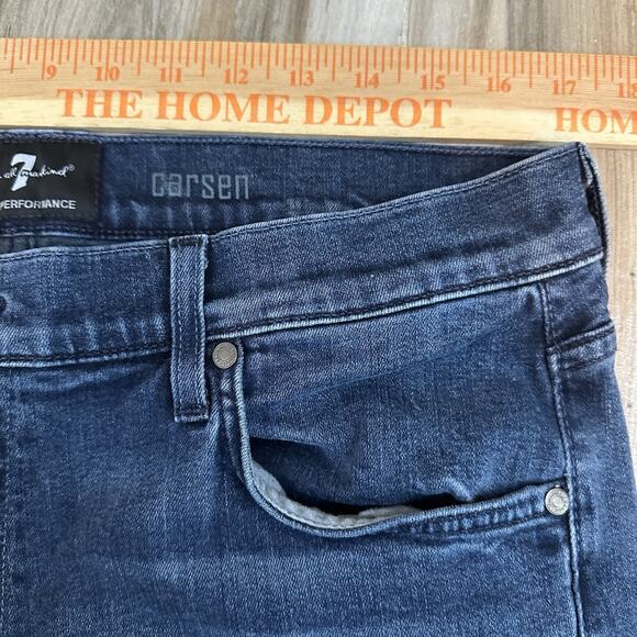 7 Seven for All Mankind Jeans Mens 36x29 Carsen Luxe Performance Relaxed Whisker - Picture 7 of 9